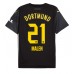 Borussia Dortmund Donyell Malen #21 Venkovní Dres 2024-25 Krátkým Rukávem